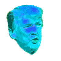 trump talking Sticker by Josh Rigling