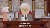 boss demanding GIF by South Park 