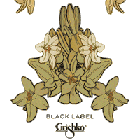 Black Label Flower Sticker by Grishko
