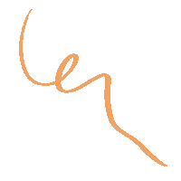 Orange Doodle Sticker