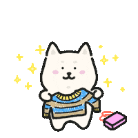 jujujungstudio dog puppy clever 강아지 Sticker