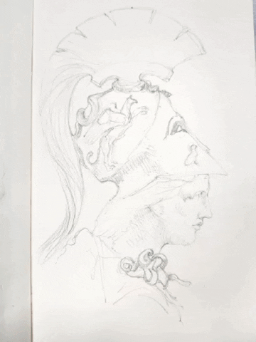 HaritonB art drawing athena minerva GIF