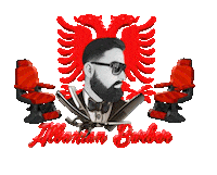 Albanian Barber Sticker by Mas Barbershop