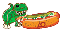 Hot Dog Sticker by Autumn Oaks