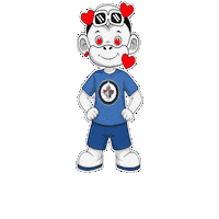 Blue White W Sticker by Zhot