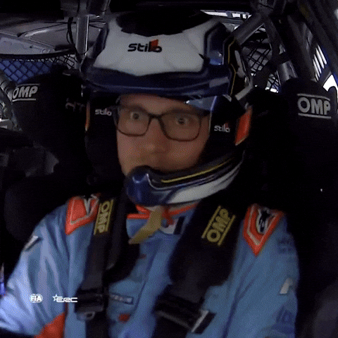 Eyes Driving GIF by FIA European Rally Championship