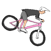Pedaling Mountain Bike Sticker