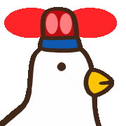 伸縮自如的雞與鴨 Sticker