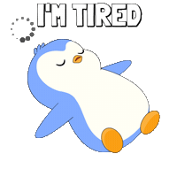 Tired Good Night Sticker by Pudgy Penguins