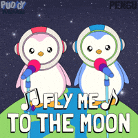 To The Moon Singing GIF by Pudgy Penguins