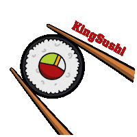 kingsushi_che food yummy delivery sushi Sticker