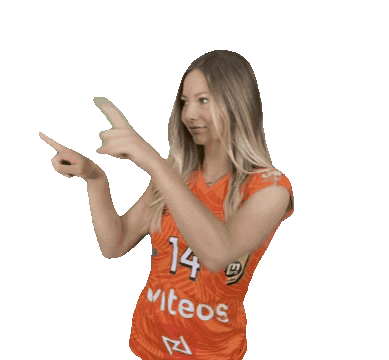 Pointing Celebrate Sticker by NUCVolleyball