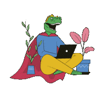 Working T-Rex Sticker by Hack in the Woods