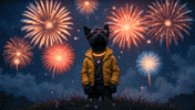 Happy New Year Fireworks GIF by Terry Toto