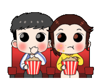 eat pop corn Sticker