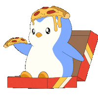 Hungry Pizza Sticker by Pudgy Penguins