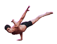 trainingshoesaerial strong circus poledance handstand Sticker