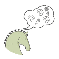 Pferdefutter Sticker by Alpurial