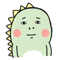 Embarrassed Dinosaur Sticker by PeggySu