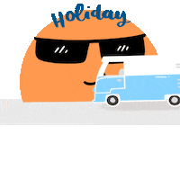 beach sun Sticker