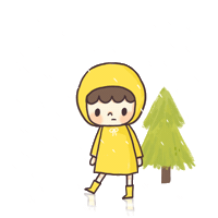 sad rain Sticker