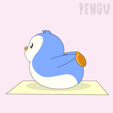 Fitness Stretching GIF by Pudgy Memez
