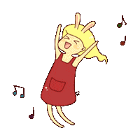 cici1206 happy yay joy bunny Sticker
