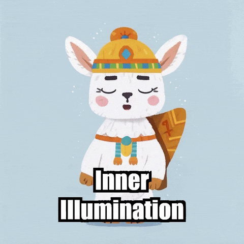 Wisdom Self-Reflection GIF by Llamaozi