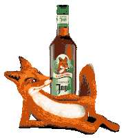 Orange Chill Sticker by Fläminger Jagd