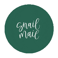 Calligraphy Snail Mail Sticker by Green Country Creative
