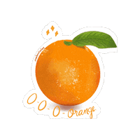 Meloviolet art illustration orange fruit Sticker