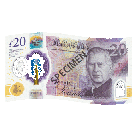 bankofengland money cash score 20 Sticker