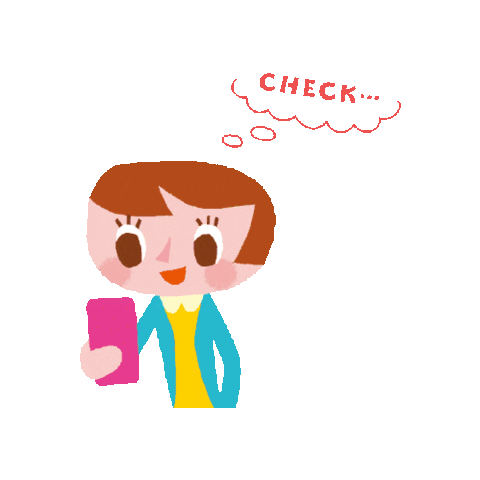 dekiroute_official giphygifmaker check かわいい 可愛い Sticker