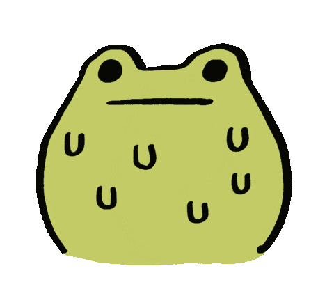 tungyuan giphyupload awkward frog nervous Sticker