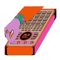 Beatmaker Sampler Sticker by RolandAira