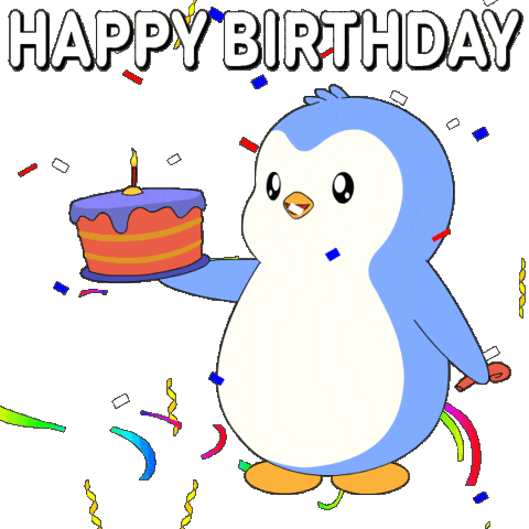 Happy Birthday Sticker by Pudgy Penguins