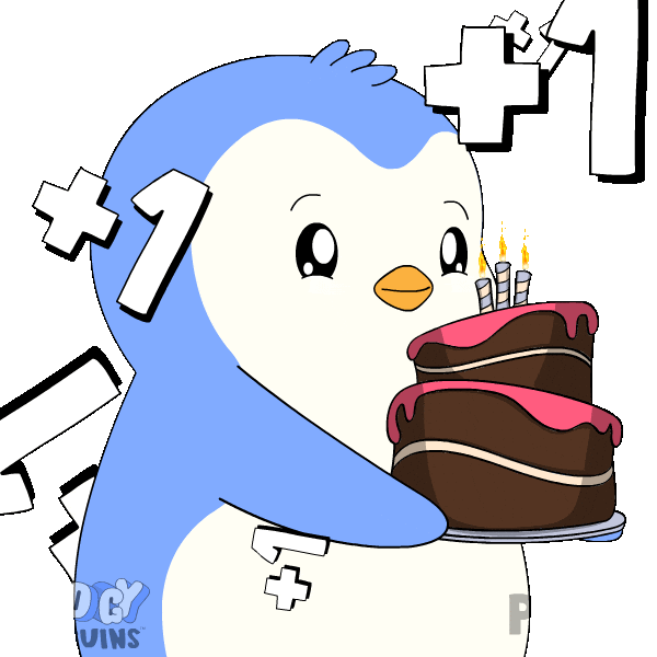 Happy Birthday Sticker by Pudgy Penguins