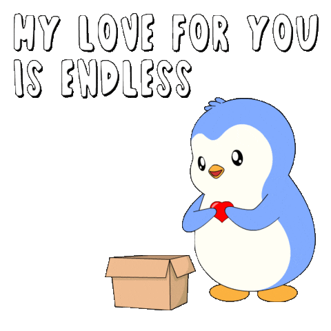 I Love You Heart Sticker by Pudgy Penguins