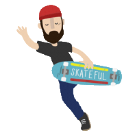 Skate Skateboarding Sticker by Courtney Pure