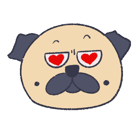 grumpydog3104 pug grumpydog Sticker