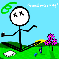 Getting High Good Morning GIF by Stoner Stick People