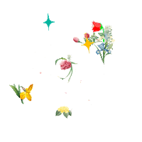 FloreriasUnidas flores brillo sonrie abeja Sticker