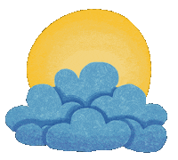 Sun Clouds Sticker by carrotcrown