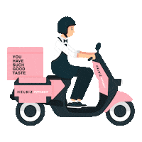 Helbiz pizza delivery scooter butler Sticker