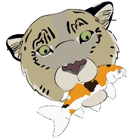 Snow Leopard Koi Sticker