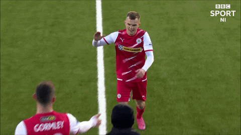 High Five GIF by Cliftonville Football Club