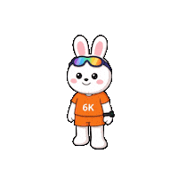 Rabbit Running Sticker by World Vision Global 6K