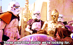 star wars These aren't the droids we're looking for. GIF