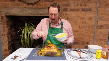 Glazed Ham Cooking GIF by Jimmy the Mower