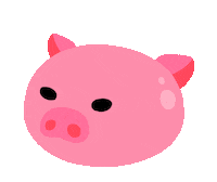 Pink Pig Sticker by Yeremia Adicipta